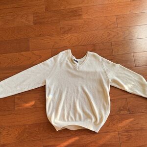 Brandy Melville Cream Crew Neck Sweater